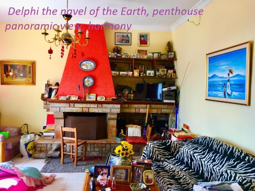 Delphi Celebrity V I P The Navel Of The Earth, Center-Delphi-Penthouse Galaxy&Sky Panoramic View, Harmony&Yoga Apartment Ngoại thất bức ảnh