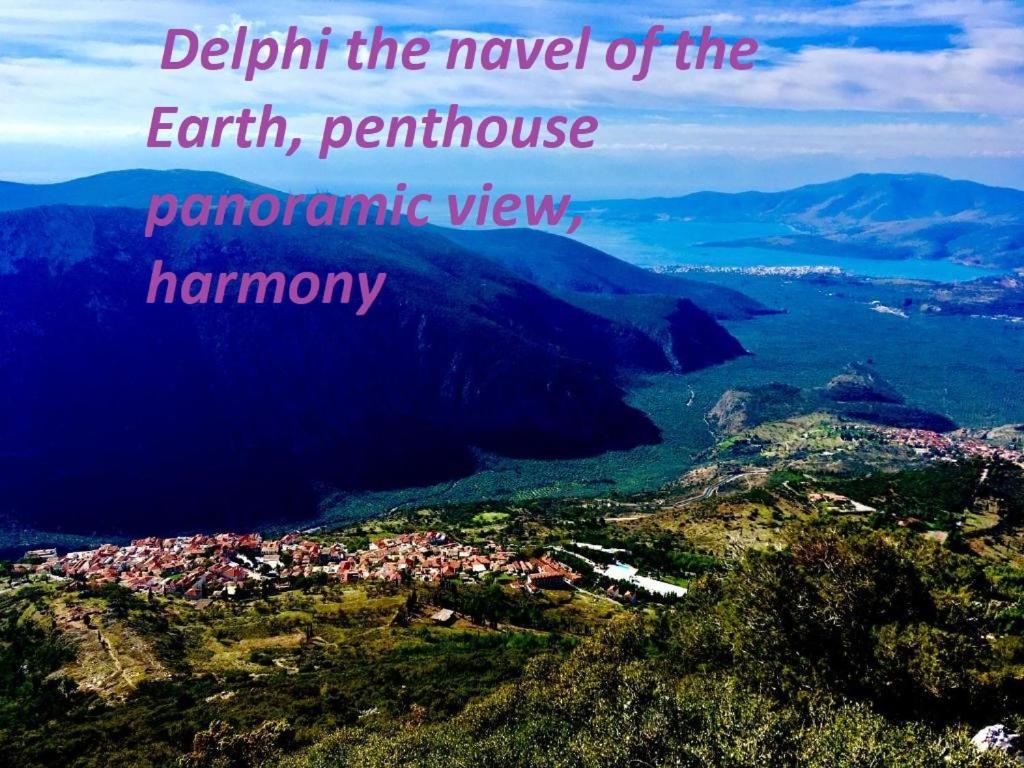 Delphi Celebrity V I P The Navel Of The Earth, Center-Delphi-Penthouse Galaxy&Sky Panoramic View, Harmony&Yoga Apartment Ngoại thất bức ảnh